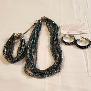 Elegant Multicolor Beaded Jewelry Set